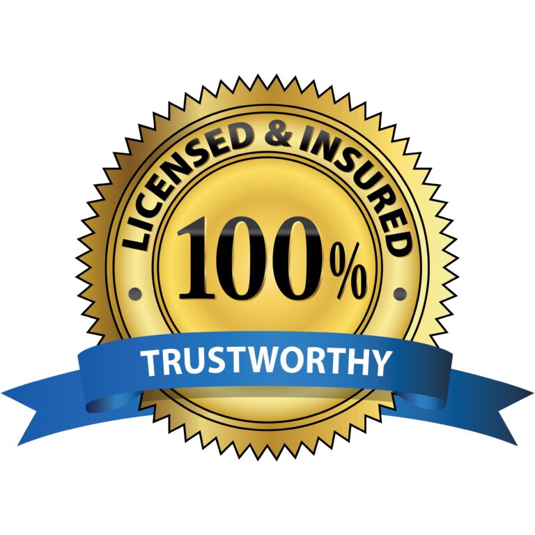 100% Trustworthy Licensed & Insured Emblem